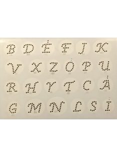 Rhinestones pattern - letter 2.5 cm