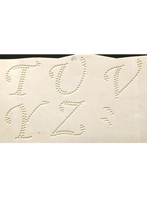 Rhinestones pattern - letter 5.5 cm