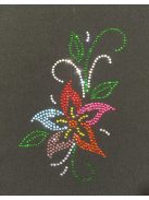 Rhinestones pattern - flower with tendril