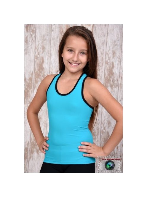 Y back long top turquoise green