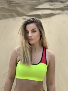 Kétszínű top pink - neon citrom