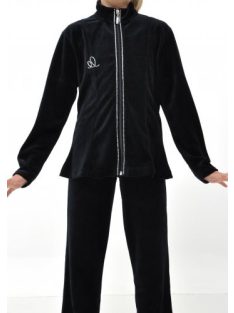 Bársony kardigán fekete