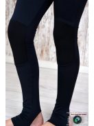 Long leggings high waist open heel protector black