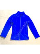 Figure skating jacket fluffy inside royal blue
