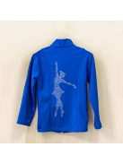 Figure skating jacket fluffy inside royal blue
