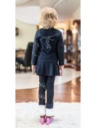 Figure skating jacket fluffy outside black