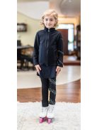Figure skating jacket fluffy outside black