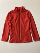 Figure skating jacket fluffy outside coral red