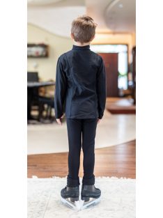 Figure skating high waist pants black