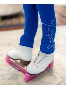 Figure skating high waist pants royal blue