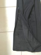 Thick figure skating pants side zipper black