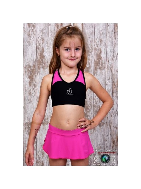 Figure skating skirt with panties pink