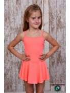 Ballet leotard with skirt neon orange